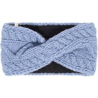 tranquillo Stirnband "Liliaa" aus Wollstrick mit Fleecefutter, tempest blue