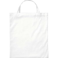 Tasche mit kurzen Henkel aus recycelten PET-Flaschen, weiß , 38x42cm
