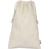 memo Bio-Baumwoll-Zuziehbeutel, mit Fairtrade-Siegel, natur, 30 x 45 cm – Ansicht 1