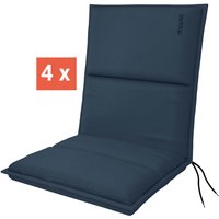 doppler Auflage "CITY" für Niederlehner, 4er-Pack, 100x48x6 cm, Polyester, dunkelblau – Ansicht 1