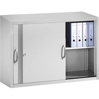 Aufsatzschrank für Schiebetürenschränke aus Stahl 120 cm breit lichtgrau T 40 H 79 – Ansicht 1