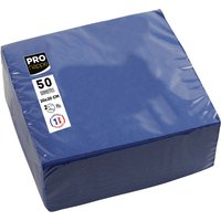 50 ProNappe Cocktail-Servietten 20 x 20 cm, marineblau – Ansicht 1