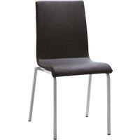 Polsterstuhl "Life 100", Stahlgestell silber, Bezug aus 100 % Polyester, anthrazit – Ansicht 1
