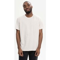 MELA Bio-Herren-T-Shirt "SADHIL" mit Feinripp-Rundhalsausschnitt, cream melange, Gr. M – Ansicht 1