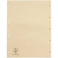 Register aus Tauenpapier 1-5, DIN A4