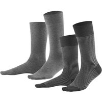 2er-Pack Living Crafts Bio-Herren-Socken "Arni" grau, Gr. 43/46