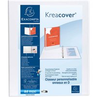 10 Exacompta Ringbücher "Kreacover", DIN A4 Maxi, 4 Ringe 30 mm, RB 47 mm, 2 Taschen, weiß – Ansicht 1