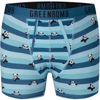 GREENBOMB Bio-Herren-Boxershort "Panda Stripes 2", mix, Gr. XL