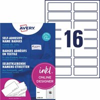 Avery Zweckform Selbstklebende Namens-Etiketten Laser "L4783" 320 Stk. 88,9x31mm, weiß – Ansicht 1