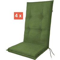 doppler Auflage "STAR" für Hochlehner, 4er-Pack, 119x48x6 cm, Polyester, grün – Ansicht 1