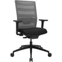 Topstar Bürodrehstuhl "AirWork" mit Armlehnen, Sitz schwarz, Rücken grau – Ansicht 1