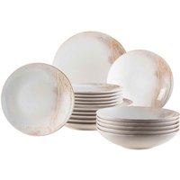 Mäser Teller-Set 18-tlg. "Ossia" Steinzeug, creme – Ansicht 1