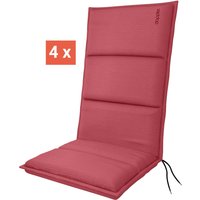 doppler Auflage "CITY" für Hochlehner, 4er-Pack, 119x48x6 cm, Polyester, himbeer – Ansicht 1