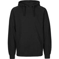 Neutral Bio-Unisex-Hoodie 'Tiger Cotton' mit gebürstetem Fleece, black, Gr. S