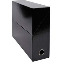 5 Exacompta Archivboxen "Iderama", Griffloch, DIN A4, RB 90 mm, schwarz