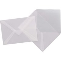 50 C5 Kuverts transparent weiß mit Naßklebung
