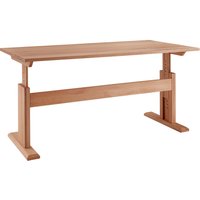 Höheneinstellbarer Schreibtisch 'buxing solid' B 160 x T 80 x H 61-80 cm, Buche – Ansicht 1
