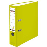 20 Falken Ordner "Vegan", mit Einsteckschild, 180 g/m², DIN A4, RB 80 mm, neongrün