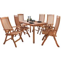 Gartenmöbel-Set 'Calea', 7-teilig, 6 Sessel, 1 Tisch – Ansicht 1