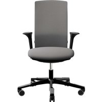 HAG Bürodrehstuhl "Futu 1200-S" mit AL, Gestell: schwarz, Stoff: "FutuKnit" Stone