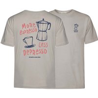 GREENBOMB Bio-Herren-T-Shirt 'Espresso' mit Rücken-Print, sandstone, Gr. L