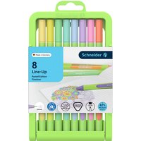 Schneider Fineliner "Line-Up" pastell 8er Stiftebox, farbig sortiert – Ansicht 1