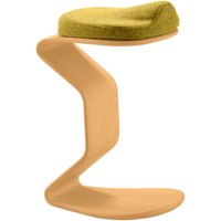 Bewegungshocker "Ercolino medium" mit 3D Sitz, Buche, gelb – Ansicht 1