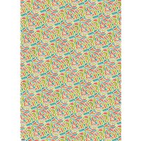 5 Bogen Recycling Geschenkpapier "Ethno" 50 x 70 cm, 80g/m² – Ansicht 1