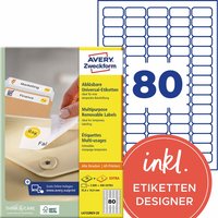 2.000 Stick+Lift Etiketten 35,6 x 16,9 mm, A4, FSC-zertifiziert – Ansicht 1