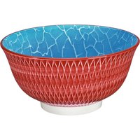 cilio Schüssel 'Rauten' aus Porzellan, ø 18 cm, rot – Ansicht 1