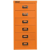 Schubladenschrank 6 Schübe, DIN A4 orange – Ansicht 1