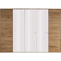 Kleiderschrank "Bolle" 5-türig mit Glas, weiß