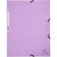 25 Exacompta Sammelmappen, Colorspan-Karton, 400 g/m², DIN A4, 3 Klappen, malve
