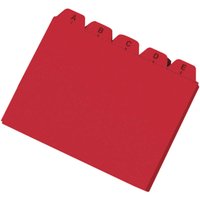 Karteiregister A-Z DIN A6, 25 Stk. aus Recyclingkarton, rot – Ansicht 1