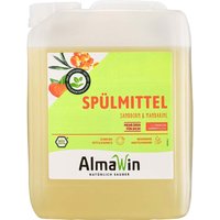 AlmaWin Spülmittel "Sanddorn & Mandarine" Kanister, 5 l, Nachfüllung – Ansicht 1