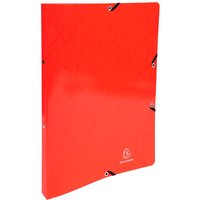 20 Exacompta Ringbücher "Iderama" aus Colorspan, 600 g/m², DIN A4, 2 Ringe, rot – Ansicht 1