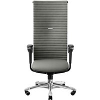 HAG Bürodrehstuhl "Excellence 9331" TiltDown AL, Gestell: si, Leder "PalomaSoft" warm grey – Ansicht 1