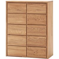 Kommode "Rödvig" aus Wildeiche, mit 5 Schubladen und 1 Tür, B 88 x T 42 x H 113 cm