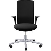 HAG Bürodrehstuhl "Futu 1200-S" mit AL, Gestell: silber, Stoff: "FutuKnit" Night