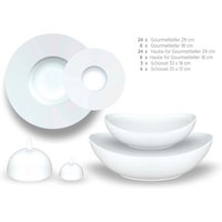 Mäser Geschirrset 71-tlg. "Saturno" Porzellan, weiß – Ansicht 1