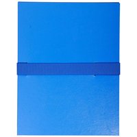 10 Exacompta Dokumentenmappen "Balacron", Klettverschlussband, DIN A4, blau