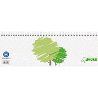Glocken Tischkalender "Querterminbuch" 2027 aus Recyclingpapier (1 Woche - 1 Seite)