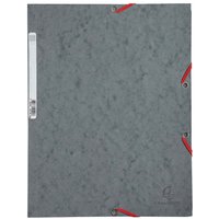 25 Exacompta Sammelmappen, Colorspan-Karton, 400 g/m², DIN A4, 3 Klappen, grau