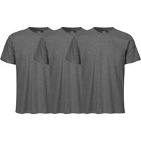 Neutral 3er-Pack Bio-Unisex-T-Shirt mit Rundhalsausschnitt, dark heather, Gr. L – Ansicht 1