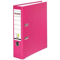 20 Falken Ordner "Vegan", mit Einsteckschild, 240 g/m², DIN A4, RB 80 mm, rosa