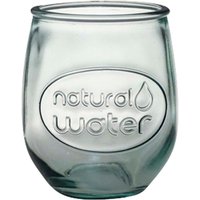 Trinkglas 'Natural Water' oval, 0,4 l, aus Recyclingglas – Ansicht 1