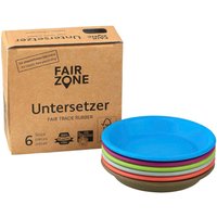 6 Stück, Fair Zone Pflanztopf Untersetzer "Rubipot" medium, colour mix – Ansicht 1