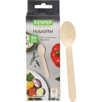 KESPER Einweglöffel aus FSC-Birkenholz, 30er-Pack, Länge 16 cm – Ansicht 1