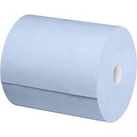 Putzrolle "Comfort" aus Recyclingpapier 2 lagig, 350 m, 1.000 Blatt, blau