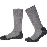 Hirsch Natur Unisex-Wandersocken grau/grau, Gr. 36/37